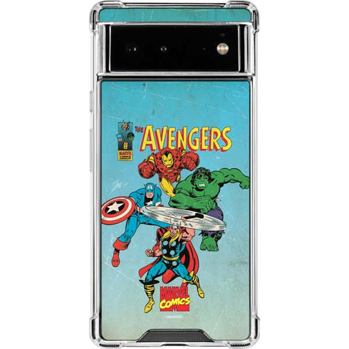 Marvel Classic Comics The Avengers Google Pixel 6 Clear Case
